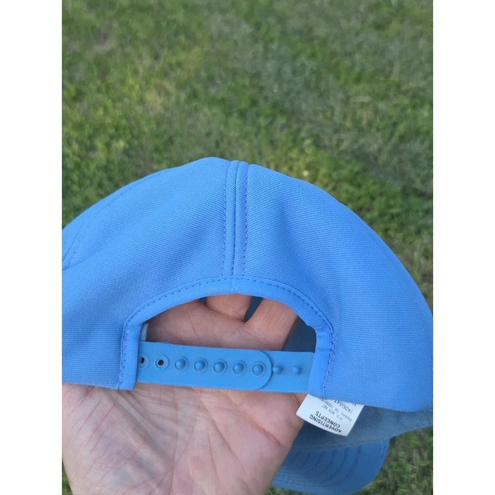 Oldsmobile Service Patch Trucker Hat Cap Snapback Blue White Vintage Made In USA